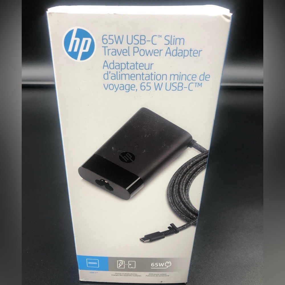 hp 65W USB-C Slim Travel Power Adaptor NIB